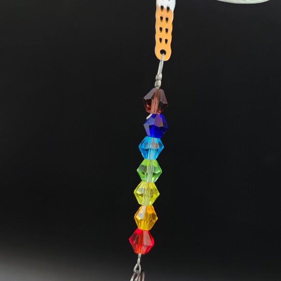 Rainbow Chakra Dragonfly Crystal Suncatcher Light Reflector - Picture 6 of 9